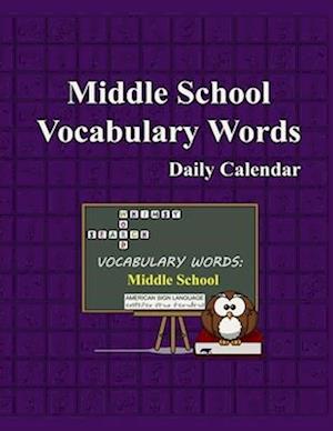 Whimsy Word Search, Middle School Vocabulary Words - Daily Calendar - In ASL