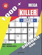 1,000 + Mega jigsaw killer sudoku 6x6