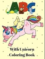 A B C with Unicorn Coloring Book