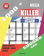 1,000 + Mega jigsaw killer sudoku 6x6