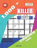 1,000 + Mega jigsaw killer sudoku 6x6