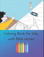 Coloring Book for Kids, with Bible verses: For Kids Ages 4-8 