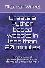 Create a Python based website in less than 20 minutes