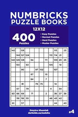 Numbricks Puzzle Books - 400 Easy to Master Puzzles 12x12 (Volume 4)