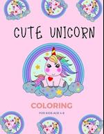 Cute Unicorn Coloring for kids age 4-8