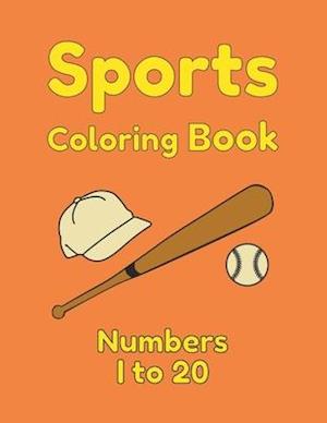 Sports Coloring Book Numbers 1 to 20