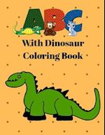 ABC with Dinosaur Coloring Book