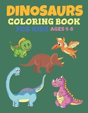 Dinosaur Coloring Book For Kids Ages 4-8