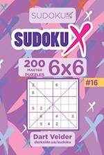 Sudoku X - 200 Master Puzzles 6x6 (Volume 16)