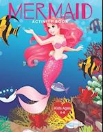 Mermaid Activity Book Kids Ages 4-8