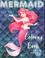 Mermaid Coloring Book Girls 4-8