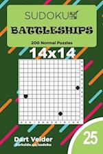 Sudoku Battleships - 200 Normal Puzzles 14x14 (Volume 25)