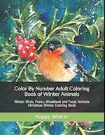 Color By Number Adult Coloring Book of Winter Animals