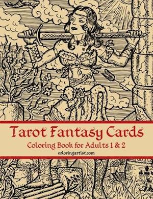 Tarot Fantasy Cards Coloring Book for Adults 1 & 2