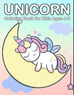 Unicorn Coloring Book for Kids Ages 4-8: Cute & Jumbo Unicorn Coloring Book for Girls 4-8 