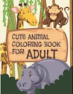 Cute Animal Coloring Book For Adult