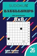 Sudoku Battleships - 200 Hard Puzzles 8x8 (Volume 26)