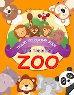 Travel colouring book for toddlers Zoo