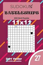 Sudoku Battleships - 200 Hard Puzzles 11x11 (Volume 27)
