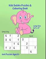 Kids Sudoku Puzzles and Colouring Book