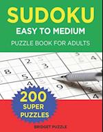 Easy to Medium Sudoku Puzzle Book for Adults