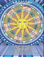 Zodiac and Astrological Designs Color By Numbers Coloring Book for Adults