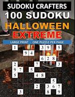 100 SUDOKU HALLOWEEN EXTREME: LARGE PRINT - ONE PUZZLE PER PAGE 