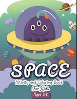 Space Activity and Coloring Book for kids ages 3-8