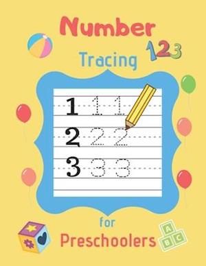 Få Number Tracing for Preschoolers af Kindergarten Tools som Paperback