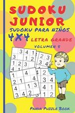 Sudoku Junior - Sudoku para niños 4x4 Letra grande - Volumen 5