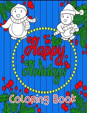 Happy Holidays Coloring Book