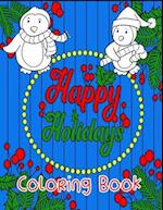 Happy Holidays Coloring Book