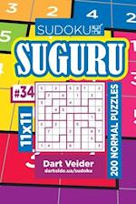 Sudoku Suguru - 200 Normal Puzzles 11x11 (Volume 34)