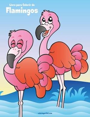 Livro para Colorir de Flamingos