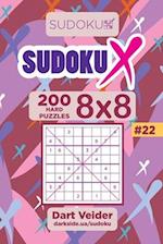 Sudoku X - 200 Hard Puzzles 8x8 (Volume 22)