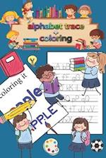 Letter Tracing & coloring Book for Preschoolers and Kids