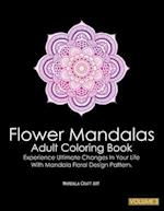 Flower Mandalas Adult Coloring Book Volume 3