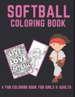 Softball Coloring Book