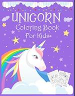 Unicorn coloring book for kids.