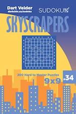 Sudoku Skyscrapers - 200 Hard to Master Puzzles 9x9 (Volume 34)