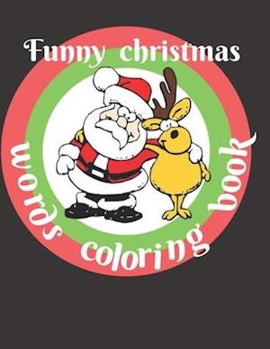 Funny Christmas Words Coloring Book