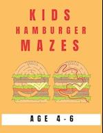 Kids Hamburger Mazes Age 4-6