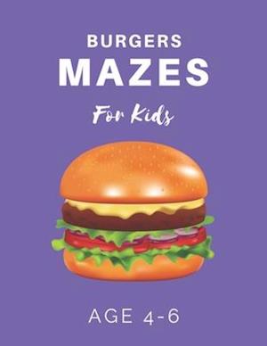 Burger Mazes For Kids Age 4-6