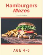 Hamburger Mazes For Children Age 4-6