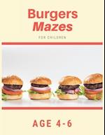 Burger Mazes For Children Age 4-6