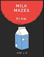 Milk Mazes For Kids Age 4-6