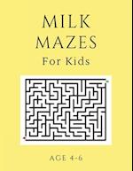 Milk Mazes For Kids Age 4-6