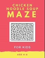 Chicken Noodle Soup Maze For Kids Age 4-6