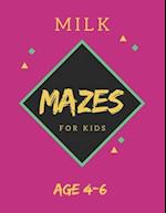 Milk Mazes For Kids Age 4-6