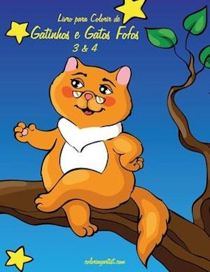 Livro para Colorir de Gatinhos e Gatos Fofos 3 & 4